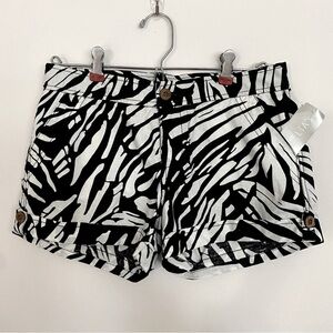 Y2K Delia’s Zebra Print Shortie Shorts